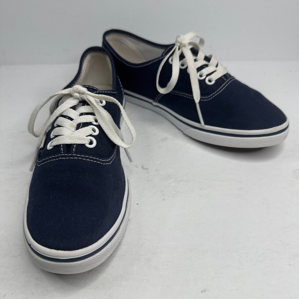 Vans Authentic Lo Pro Navy Blue Canvas Low Top Sneakers Womens 7 Mens 5.5 - Picture 7 of 8